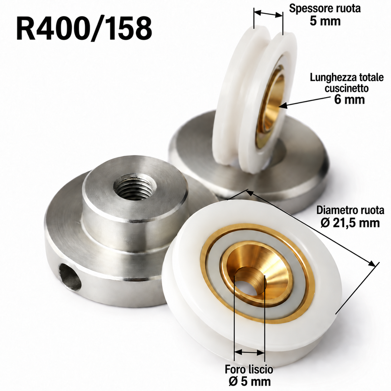 r400_158 ricambi box doccia diam 21.5 mm