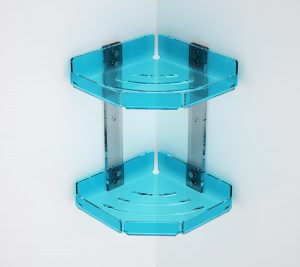 Mensola angolare in plexiglass colorato