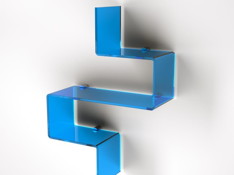 Mensola modulare in plexiglass